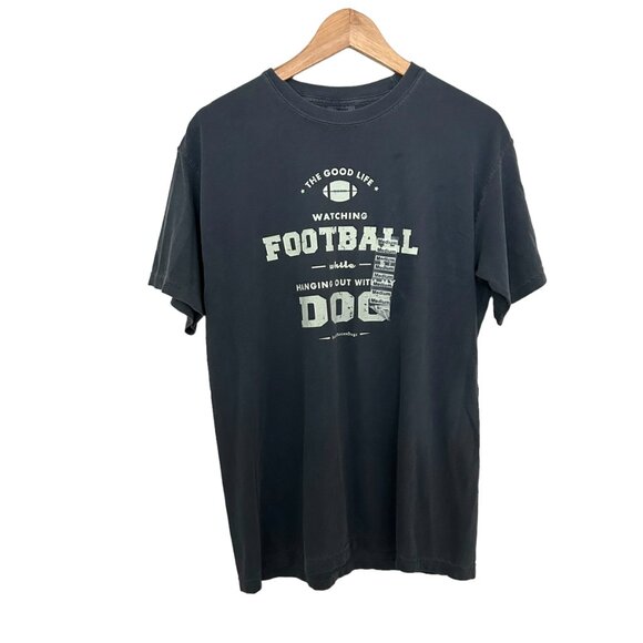 Funny Dog Football Fan Blue Gray Mens Unisex Tshirt Sz M NEW Spoiled Rotten Dogz - Picture 2 of 4